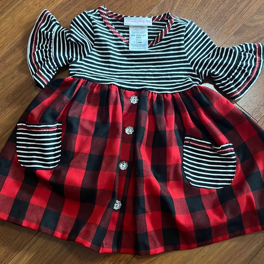 NWT Bonnie baby winter Christmas dress